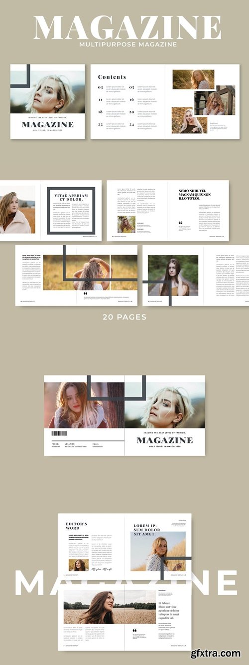 Square Magazine Template 9ZMM4UF