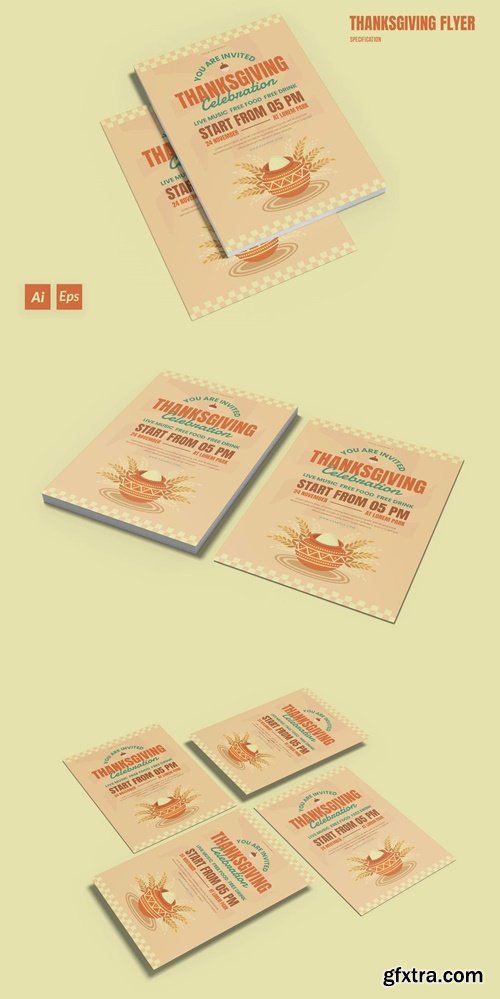 Thanksgiving Flyer Template H2KD2UZ