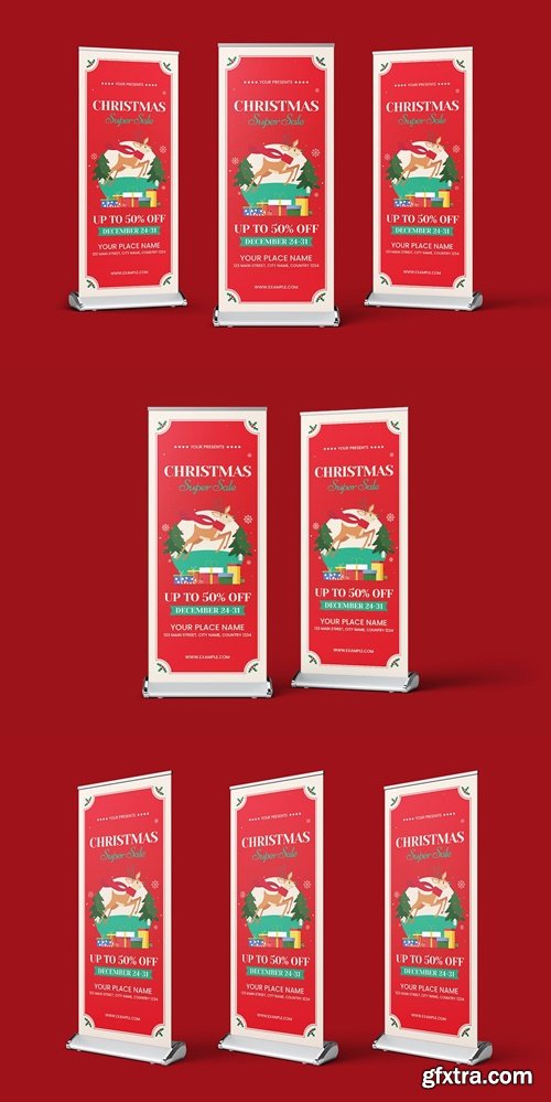 Christmas Sale Roll Banner H6Z4F87