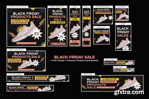 Black Friday Sale Banners Ad X62BJ6W