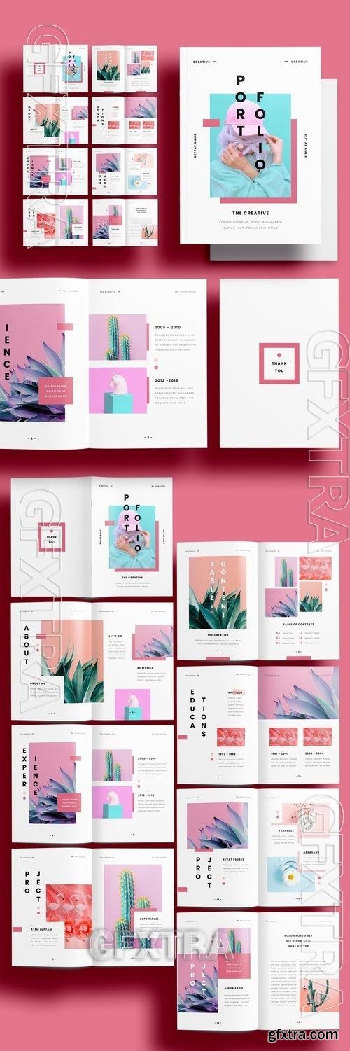 Pink Portfolio Layout 364525716