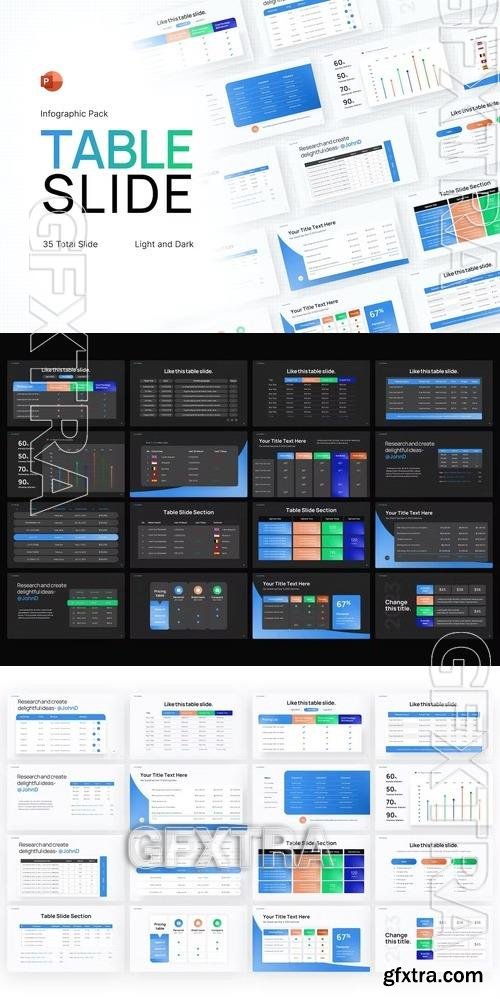 Table Slide Infographic PowerPoint Template SRSFN8Y