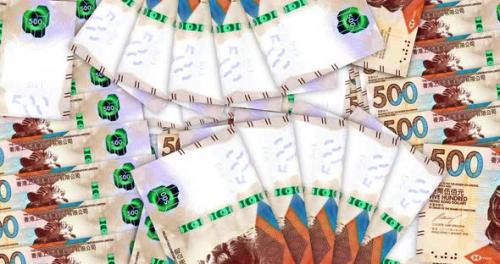 Videohive - Hong Kong Dollar banknotes in a fan mosaic pattern loop - 41684026 - 41684026