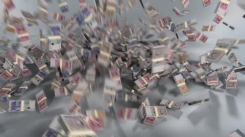 Videohive - Bosnia and Herzegovina Money - Convertible Mark Stacked Money Falling - Bosnian Currency - 41686719 - 41686719