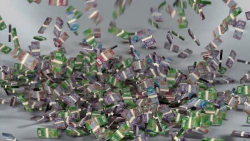 Videohive - New Zealand Money - Dollar Stacked Money Falling - New Zealand Currency - 41686779 - 41686779