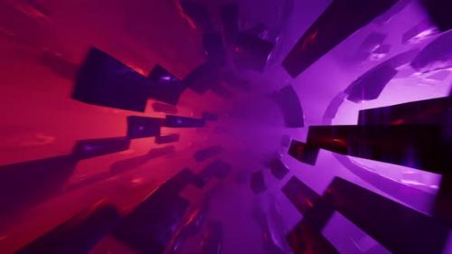 Videohive - Sci-Fi Tunnel With Square Geometry Ver.1 - 41686838 - 41686838