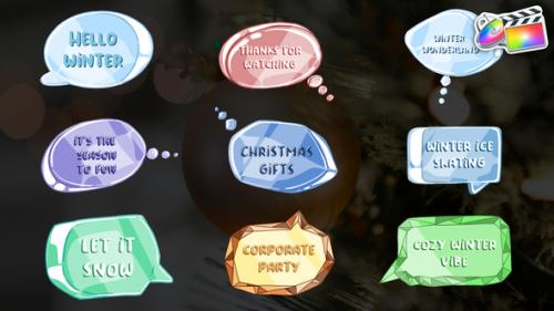 Videohive - Ice And Crystal Speech Bubbles | FCPX - 40506951 - 40506951