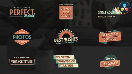 Videohive - Vintage Titles for DaVinci Resolve - 40536233 - 40536233