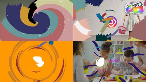 Videohive - Colorful Cartoon Brushes Logo Opener Pack for FCPX - 40657594 - 40657594