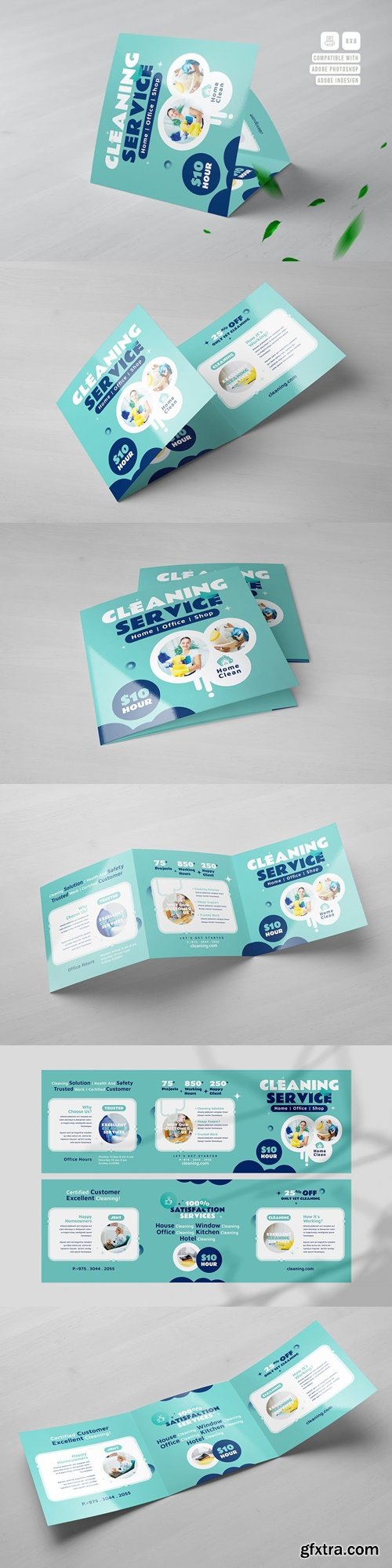 Cleaning Services Square Trifold Brochure QLZRZ92