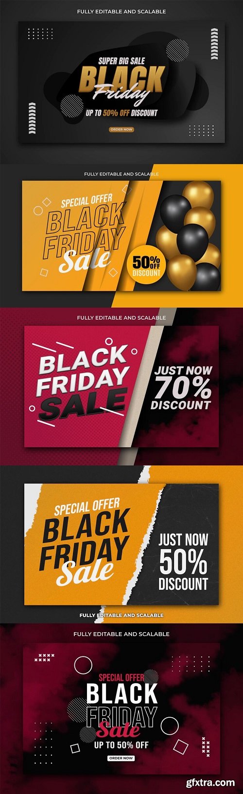 Black friday promotion background and text effect editable