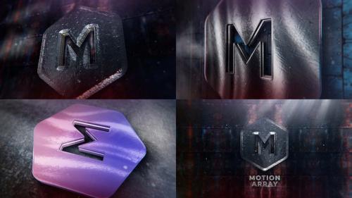 MotionArray - Glossy Metal Logo Intro - 1180255