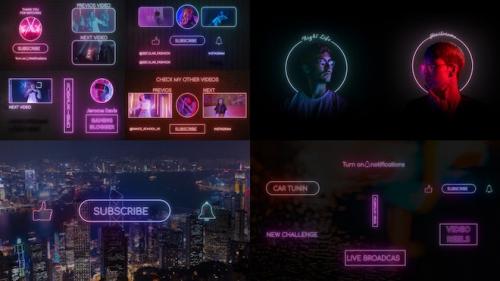 MotionArray - Neon Social Media Pack - 1187155