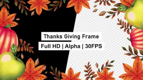 Videohive - Thanks Giving Frame Thanksgiving Day with Alpha - 41687592 - 41687592