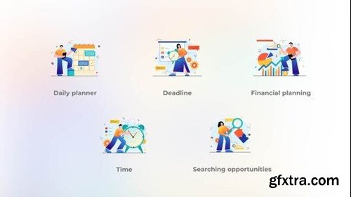 Videohive Financial planning - Orange-blue gradient concept 41812283