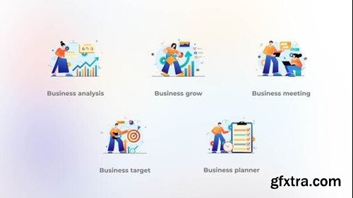 Videohive Business analysis - Orange-blue gradient concept 41691562