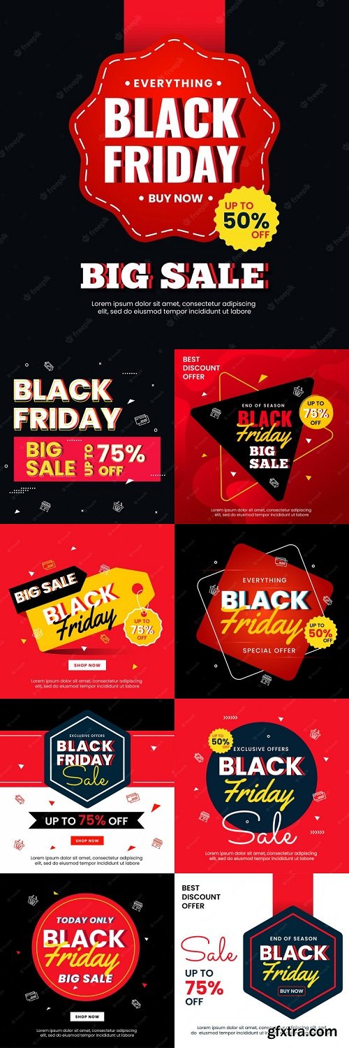 Black friday sale banner template black friday background