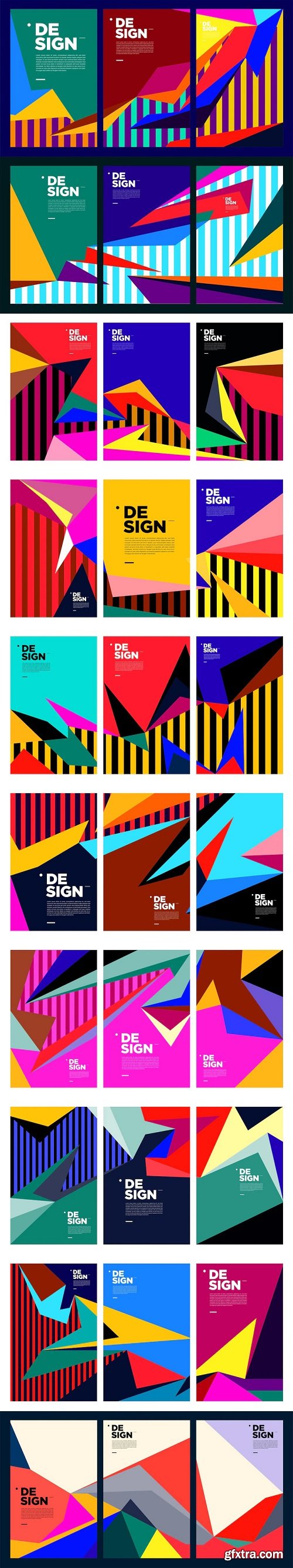 Colorful abstract banner template with dummy text