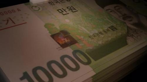 Videohive - 10000 South Korean Won banknotes. Paper money. Cash. KRW. - 41748149 - 41748149