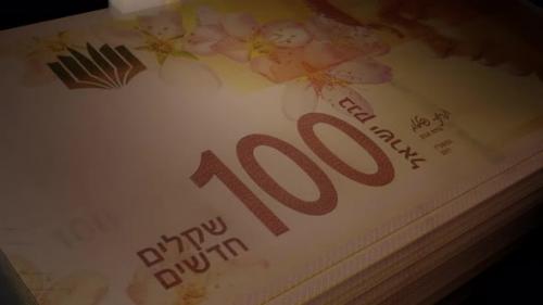 Videohive - 100 Israeli Shekels banknotes. Paper money. Cash. ILS. - 41748161 - 41748161