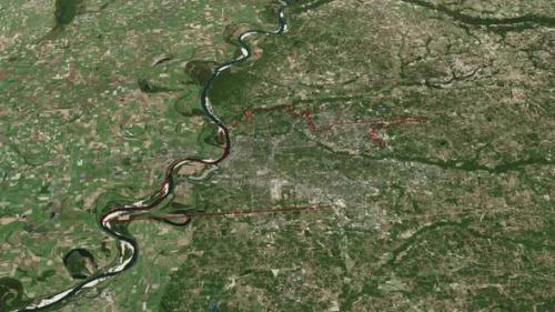 Videohive - Memphis City Borders On Map Of America 2K - 41751394 - 41751394