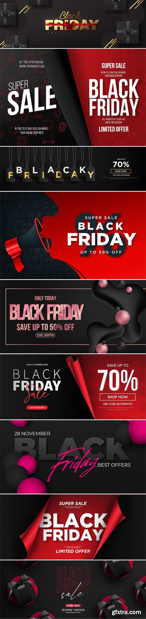 Black Friday - Web Banners Vector Templates [Vol.4]