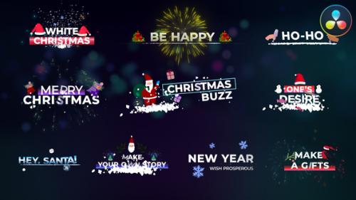 Videohive - Christmas Titles for DaVinci Resolve - 41414523 - 41414523