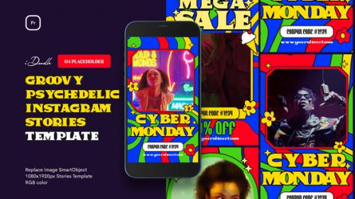 Videohive - Groovy Psychedelic Instagram Stories MOGRT - 41767607 - 41767607