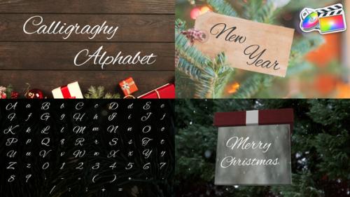 Videohive - Christmas Calligraphy Alphabet | FCPX - 41788226 - 41788226