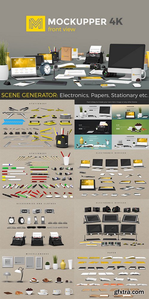 Mockupper scene generator FRONT view