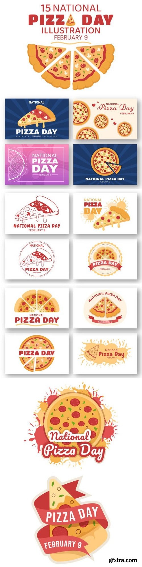 15 National Pizza Day Illustration