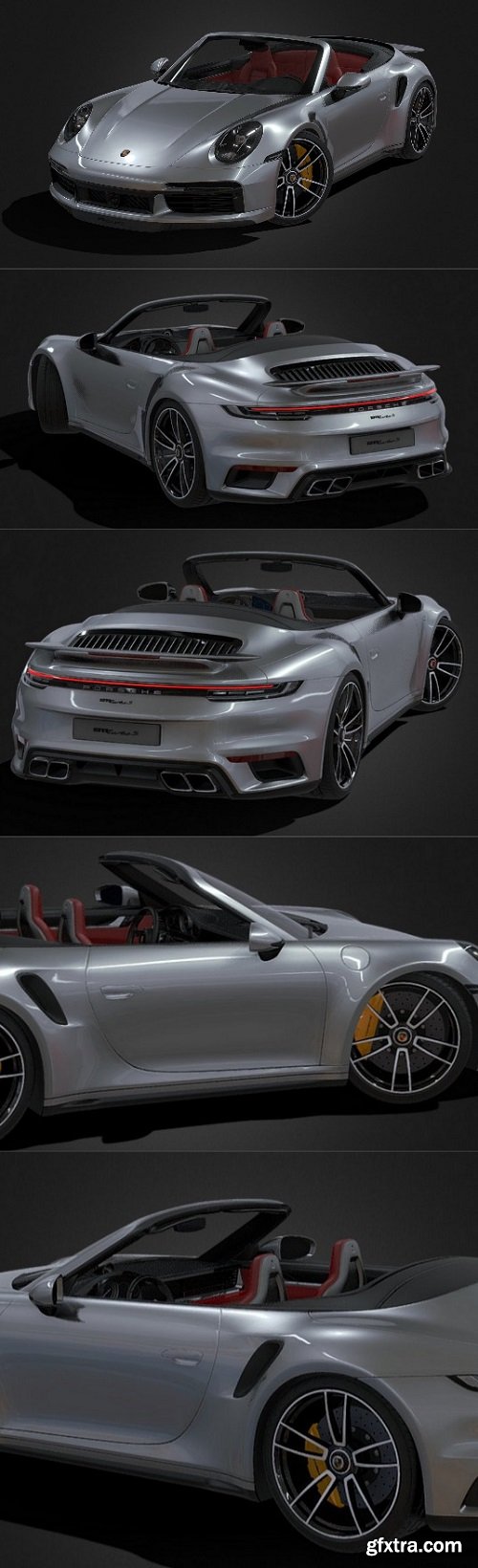 Porsche 911 Turbo S Cabriolet (2021) 3D Model