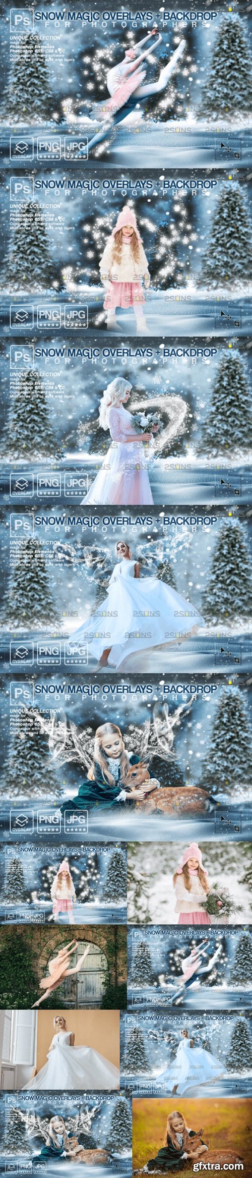 Snow Magic Overlays, Christmas Overlays