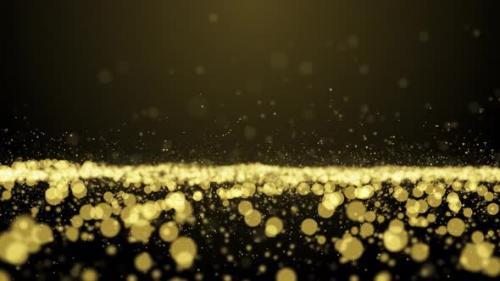 Videohive - Abstract motion background shining gold particles. Christmas, new year, Holliday background. - 41759860 - 41759860