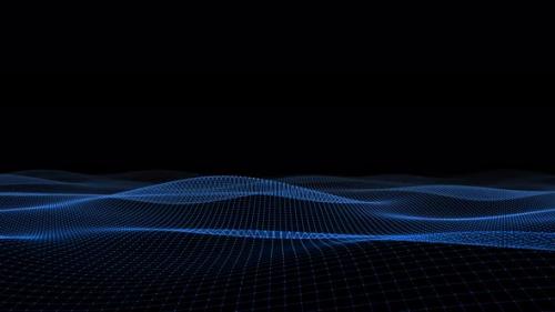 Videohive - Blue Color Square Line Wave Animated - 41765551 - 41765551