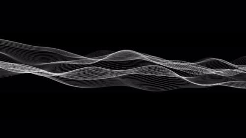 Videohive - White Color Line Wave Animated Background - 41765556 - 41765556