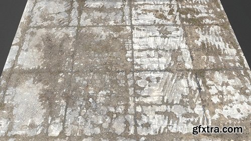 Rough concrete ground material 3D Model