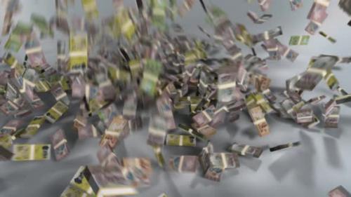 Videohive - Brunei Money - Dollar Stacked Money Falling - Bruneian Currency - 41719384 - 41719384