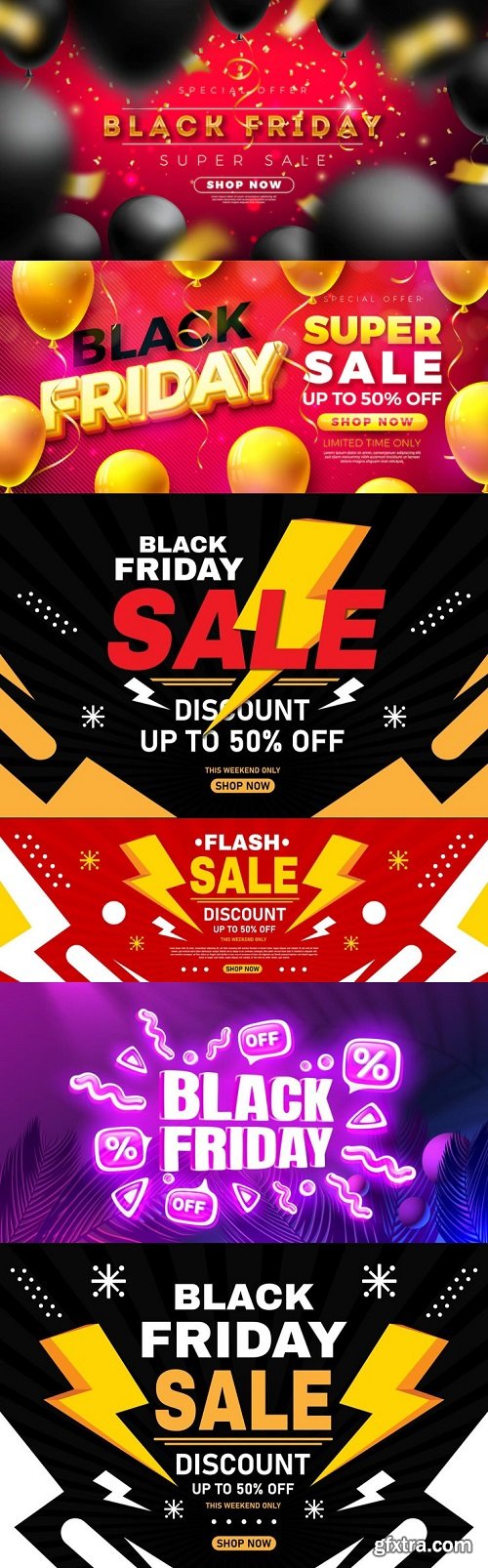 Black friday sale vector banner design sale banners