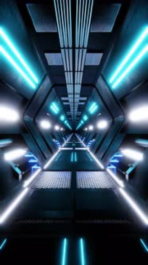 Videohive - Moving Forward on a Futuristic Corridor - 41754602 - 41754602