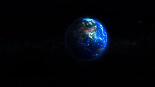 Videohive - Zoom In 3d Realistic Planet Earth On Space, Space Planet Earth - 41765830 - 41765830