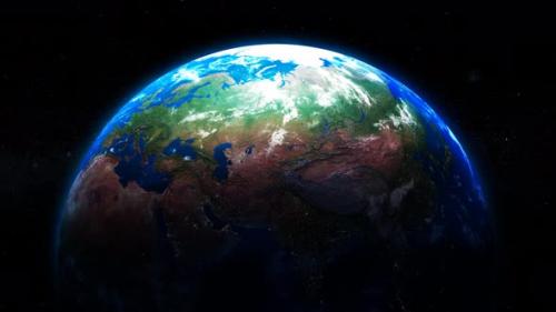 Videohive - Spinning 3d Realistic Planet Earth In The Space - 41765831 - 41765831