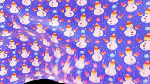 Videohive - Cloth Christmas Wrapping Paper Wind Animation 5 - 41772215 - 41772215