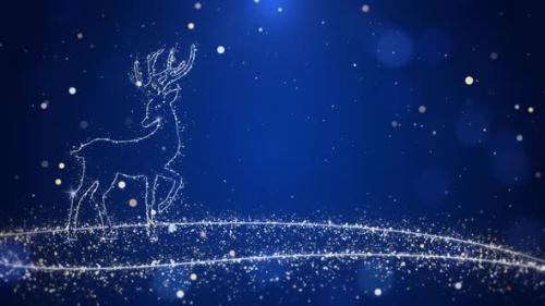 Videohive - Christmas Celebration Background With Christmas Reindeer 4K - 41792869 - 41792869