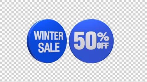 Videohive - Rotating 50 Percent Off Winter Sale Badge - 41807014 - 41807014