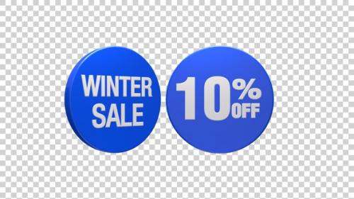 Videohive - Rotating 10 Percent Off Winter Sale Badge - 41807017 - 41807017