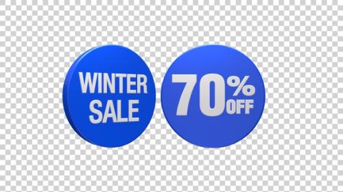 Videohive - Rotating 70 Percent Off Winter Sale Badge - 41807023 - 41807023