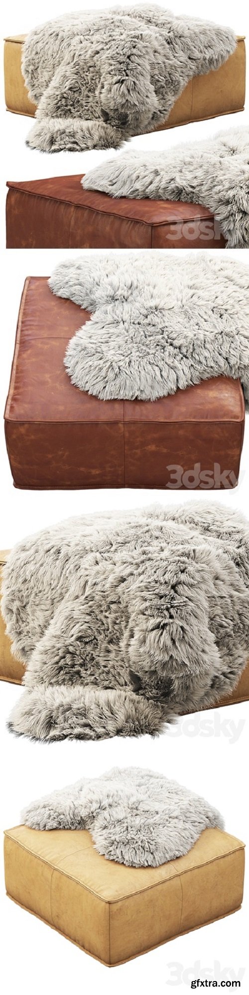 Joybird Lyle Leather Ottoman