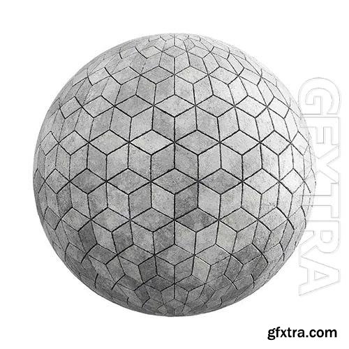 Cube Concrete Pavement PBR Texture