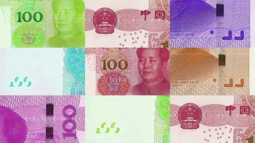 Videohive - China Yuan 100 CNY banknotes abstract color mosaic pattern - 41812638 - 41812638